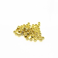 Entremeio Redondo Achatado Liso 4 x 2 mm Dourado 