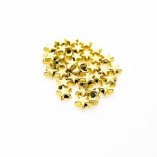 Entremeio Estrela Achatado trabalhado 6 x 3 mm Dourado 