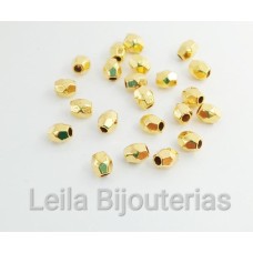 Entremeio Facetado 3 x 3.5 mm Dourado 15 gramas