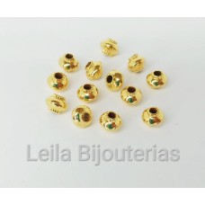 Entremeio Rondela Lisa 3,5 x 5 mm Dourado 15 gramas