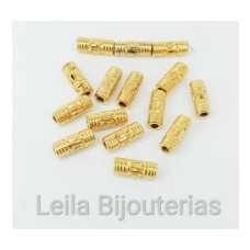 Entremeio Caninho Trabalhado 2,5 x 7,5 mm Dourado 15 gramas