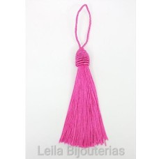 Tassel Rosa Pink 10.8 cm com corda pingente de 3.5 cm - 6 unidades