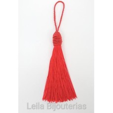 Tassel Vermelho 10.8 cm com corda pingente de 3.5 cm - 6 unidades