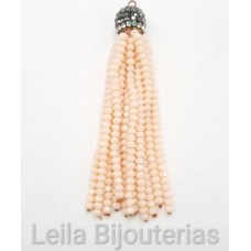 Pingente Tassel de Cristal 7.5mm Nude 1 unidade 