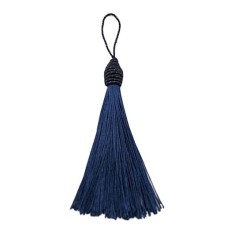 Tassel com Cordinha Para Pendurar 10.8cm Azul Marinho 6 Unidades