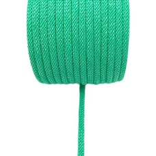 Cordão Trançado de Poliéster 4mm Verde Turquesa 1 Rolo