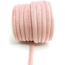 Cordão de Veludo 6mm Rosa Nude 50 Jardas 