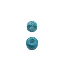 Entremeio Rondele de Pedra Sabão Reconstituída 50x45mm Azul Celeste com Veia Branca 5 unidades