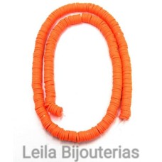 Fio de Fimo Disco 6mm Laranja 1 Fio