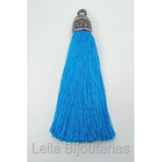 Tassel Azul 14 cm com Tulipa e Caneca com estrass 1 unidade