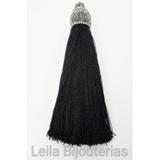 Tassel Preto 14 cm com Tulipa e Caneca com estrass 1 unidade