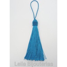 Tassel Azul 10.8 cm com corda pingente de 3.5 cm - 6 unidades