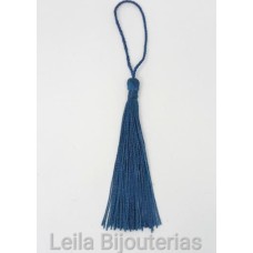 Tassel Azul Cobalto 7cm com corda pingente de 5 cm - 10 unidades