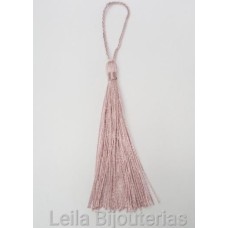 Tassel Rosê 7cm com corda pingente de 5 cm - 10 unidades