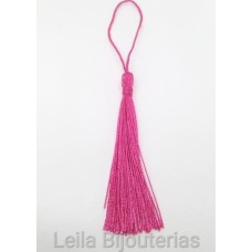 Tassel Rosa Pink 7cm com corda pingente de 5 cm - 10 unidades