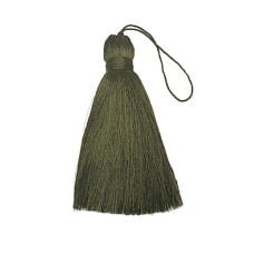 Pingente Tassel de Poliéster 12cm Verde Exército 1 Unidade