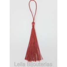 Tassel Tabaco 7cm com corda pingente de 5 cm - 10 unidades