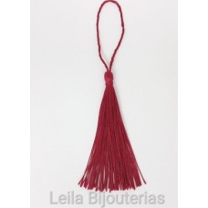 Tassel Marsala 7cm com corda pingente de 5 cm - 10 unidades