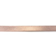 Tira Chata de Couro Sintético 10x3mm Cobre 1 Metro 